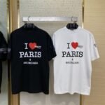 Balenciaga Love Print Short Sleeve T-Shirt Black