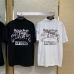 Balenciaga Love Print Short Sleeve T-Shirt Black - 图片 2