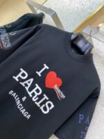 Balenciaga Love Print Short Sleeve T-Shirt Black - 图片 6