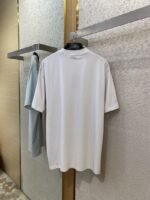 Balenciaga Hole-Ripped Portrait Print Round Neck Short Sleeve T-Shirt - 图片 7