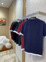 Prada Fake Double Layer Short Sleeve T-Shirt Red - 图片 4