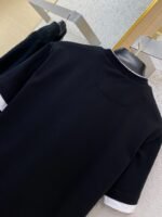 Prada Fake Double Layer Short Sleeve T-Shirt Black - 图片 8