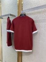 Prada Fake Double Layer Short Sleeve T-Shirt Red - 图片 7