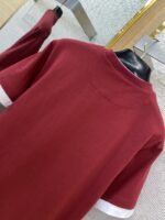 Prada Fake Double Layer Short Sleeve T-Shirt Red - 图片 8