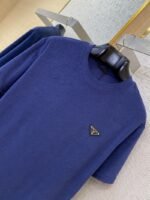 Prada Triangle Label Towel Short Sleeve T-Shirt Blue - 图片 6