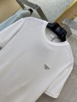 Prada Triangle Label Towel Short Sleeve T-Shirt White - 图片 6