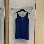 Miu Miu Logo Patchwork Denim Dress