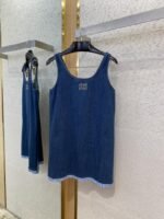Miu Miu Logo Patchwork Denim Dress - 图片 4