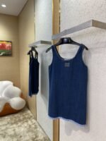 Miu Miu Logo Patchwork Denim Dress - 图片 5
