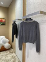 Miu Miu Cutout Lapel Long Sleeve Sweater - 图片 4