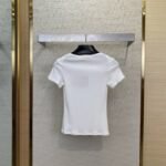 Miu Miu White Small Sailboat Gossip Slim Fit T-Shirt - 图片 2
