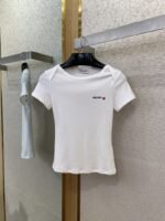 Miu Miu White Small Sailboat Gossip Slim Fit T-Shirt - 图片 5