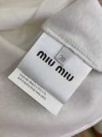 Miu Miu White Small Sailboat Gossip Slim Fit T-Shirt - 图片 9