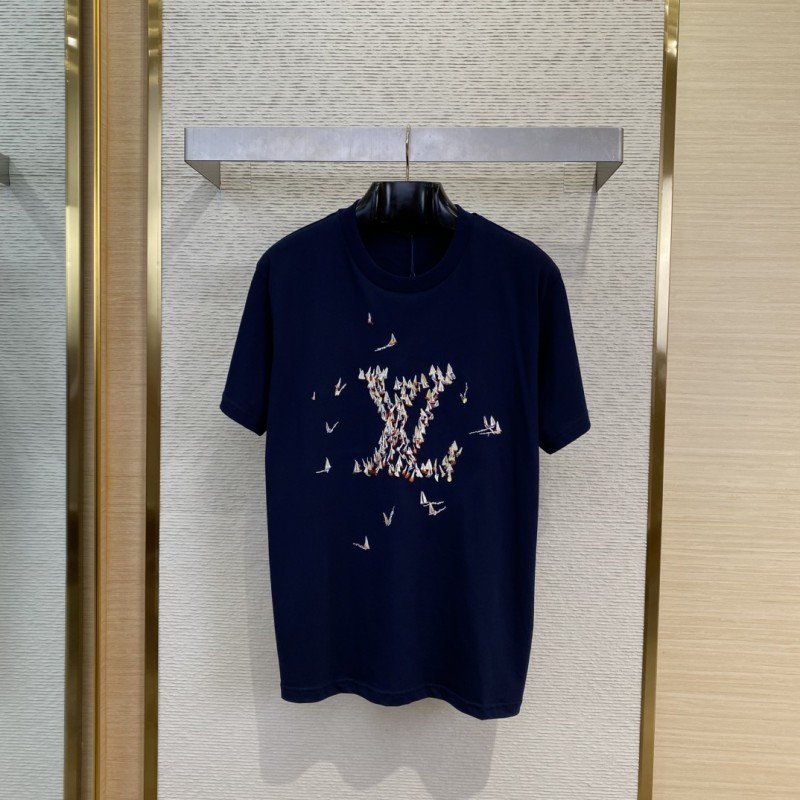 wsxc1745557183735_0.jpg LV Sailboat Logo Embroidered Short Sleeve T-Shirt - 图片 1