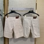 Dior Logo Embroidered Striped Shorts Pink - 图片 2