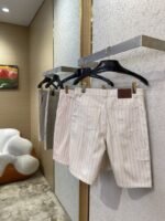 Dior Logo Embroidered Striped Shorts Pink - 图片 4