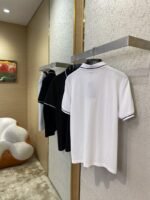 Dior Bee Logo Embroidered Polo Shirt White - 图片 4