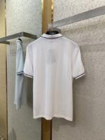 Dior Bee Logo Embroidered Polo Shirt White - 图片 7