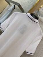 Dior Bee Logo Embroidered Polo Shirt White - 图片 8
