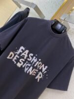 Balenciaga Pink Sand Gold Printed Aged Short Sleeve - 图片 6
