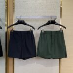 Fendi Letter Embroidered Straight Leg Nylon Shorts Black