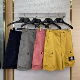 Dior X Stone Island Co-Branded Shorts Burgundy