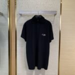 Balenciaga Rainbow Letter Embroidered Polo Shirt