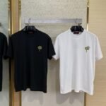 Gucci Green Rose 3D Embroidery Short Sleeve Black