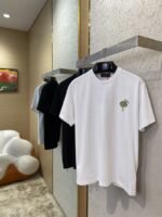 Gucci Green Rose 3D Embroidery Short Sleeve Black - 图片 3