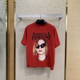 Balenciaga Co-Branded Portrait Print Short Sleeve T-Shirt