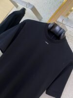 Prada Silicone Alphabet Medallion Short Sleeve T-Shirt Black - 图片 6