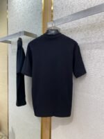 Prada Silicone Alphabet Medallion Short Sleeve T-Shirt Black - 图片 7