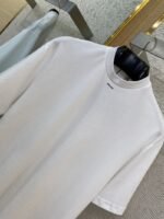 Prada Silicone Alphabet Medallion Short Sleeve T-Shirt White - 图片 6