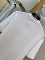 Prada Silicone Alphabet Medallion Short Sleeve T-Shirt White - 图片 8