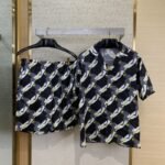 Gucci Surf Print Silk Short Sleeve Shirt