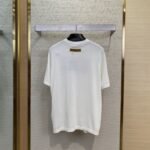 LV Leopard Letter Appliqu?? Short Sleeve Crew Neck T-Shirt - 图片 2