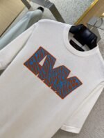LV Leopard Letter Appliqu?? Short Sleeve Crew Neck T-Shirt - 图片 6