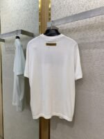 LV Leopard Letter Appliqu?? Short Sleeve Crew Neck T-Shirt - 图片 7