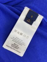 LV Jacquard Sleeve Knit Crew Neck Short Sleeve T-Shirt Green - 图片 9