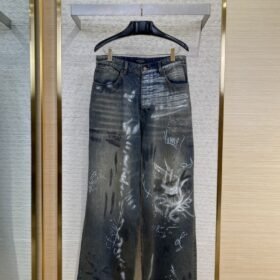 Balenciaga Hand-Painted Washed Baggy Jeans
