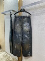 Balenciaga Hand-Painted Washed Baggy Jeans - 图片 7