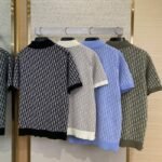 Dior Knitted Jacquard Polo Shirt Black - 图片 2