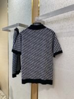 Dior Knitted Jacquard Polo Shirt Black - 图片 7