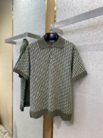 Dior Knitted Jacquard Polo Shirt Green - 图片 5