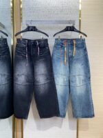 Balenciaga Fancy Drawstring Jeans Black