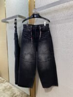 Balenciaga Fancy Drawstring Jeans Black - 图片 5
