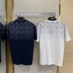 LV Classic Gradient Cotton Round Neck Short Sleeve Navy - 图片 2
