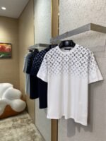 LV Classic Gradient Cotton Round Neck Short Sleeve Navy - 图片 3