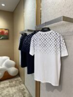 LV Classic Gradient Cotton Round Neck Short Sleeve Navy - 图片 4