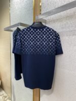 LV Classic Gradient Cotton Round Neck Short Sleeve Navy - 图片 7